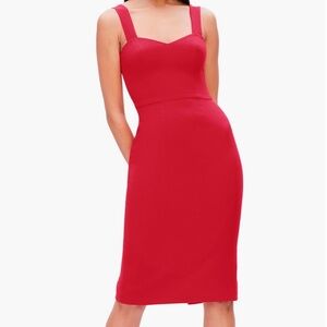 Dress the Population Classy Yet Sexy Red Nicole Sweetheart Cocktail Dress